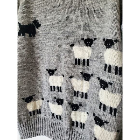 Scotland Wool Sweater Youth 3 Pullover Over The Top With Sheep & Scottie Dog - Picture 2 of 10